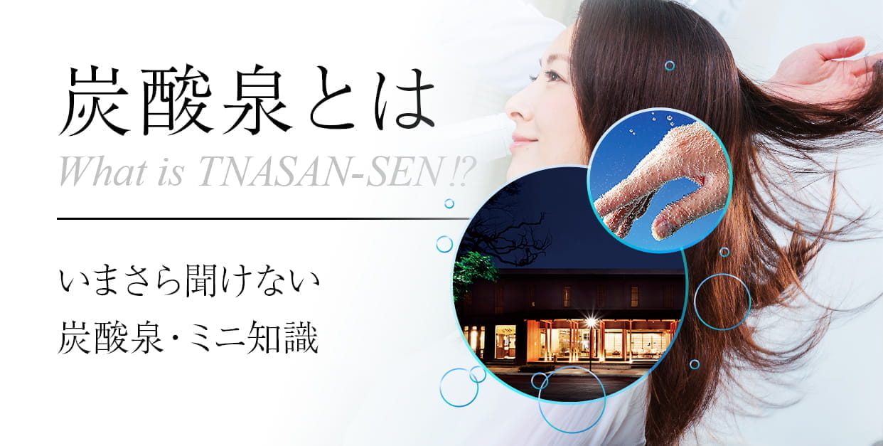 炭酸泉とは What is TNASAN-SEN !? いまさら聞けない炭酸泉・ミニ知識